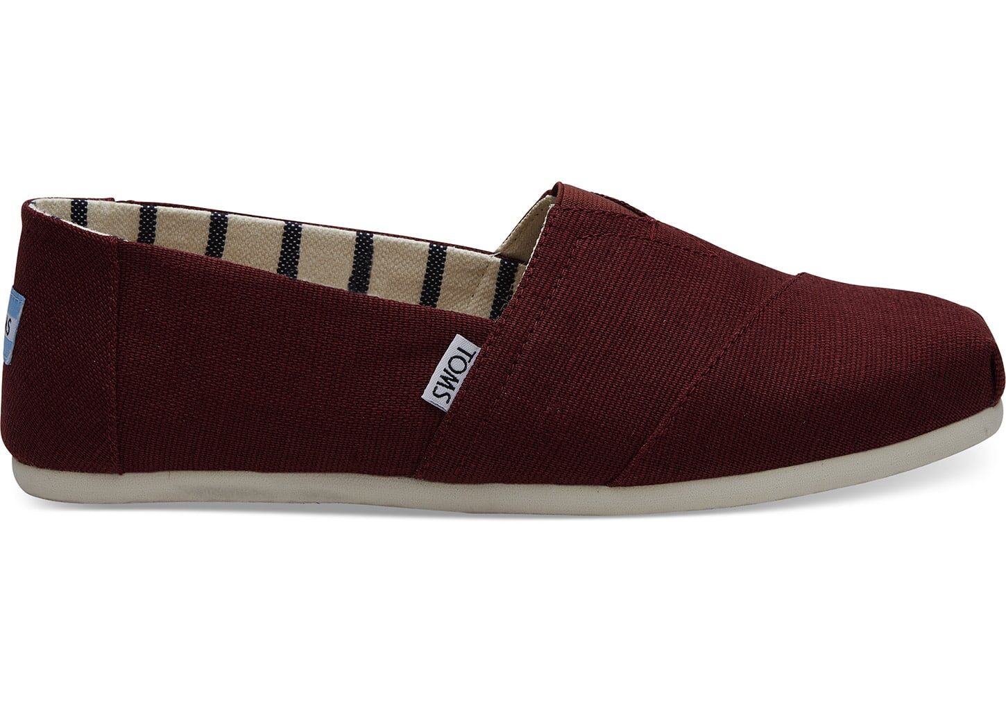 Toms Classics - Mens Alpargata Espadrilles - Burgundy - NZ - 930578BML